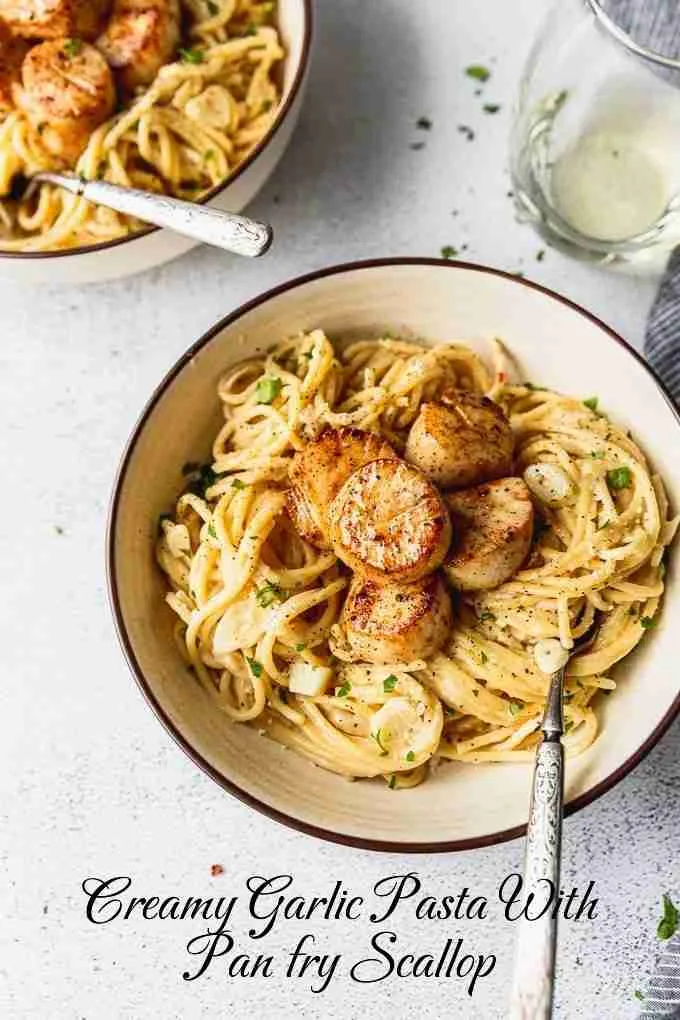 Creamy Scallops and Pasta in White Wine Sauce HaidongSeafood