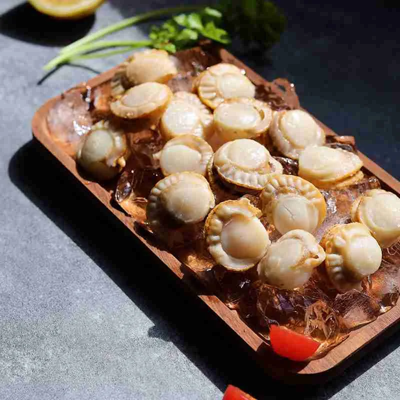 pictures of forzen boiled sea scallops